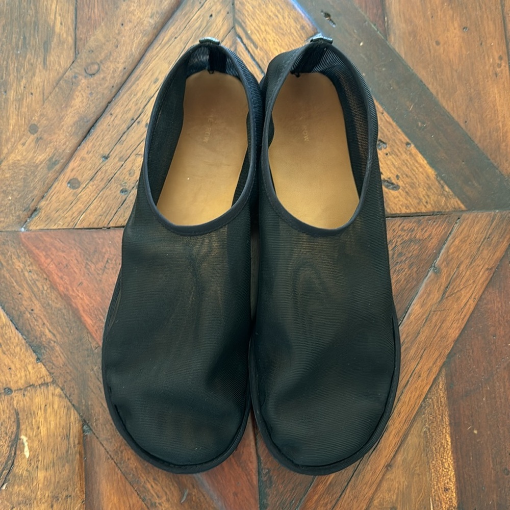The Row Black Mesh Slipper with Dust Bag
